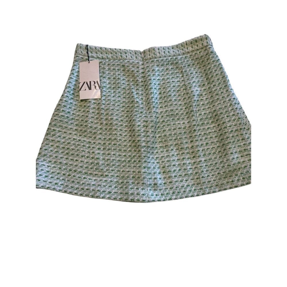 Zara Green Textured Women's Skirt